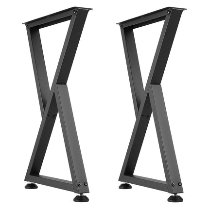 Z-Shaped Steel Table Legs, 2-Pack, 740 mm, Black