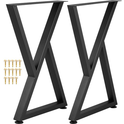 Z-Shaped Steel Table Legs Set of 2, 28 x 18 in