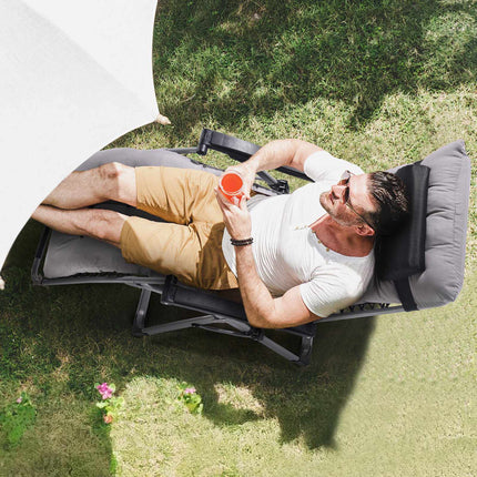 Zero Gravity Chair, 26-Inch Adjustable, 500 lb, Gray