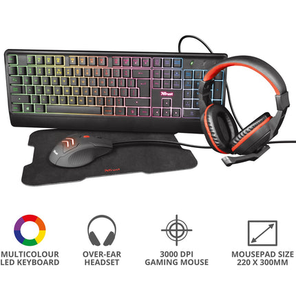 Herní set Ziva 4v1 (verze s RGB klávesnicí)