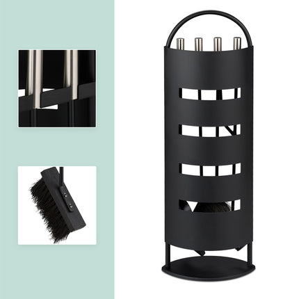 fire set in 5 parts black & silver