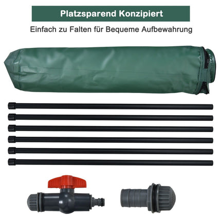 Skládací sud na dešťovou vodu 60cm x 60cm x 80cm, tmavě zelený