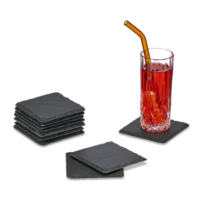 sada 10 podtácků z břidlice 10x10 cm