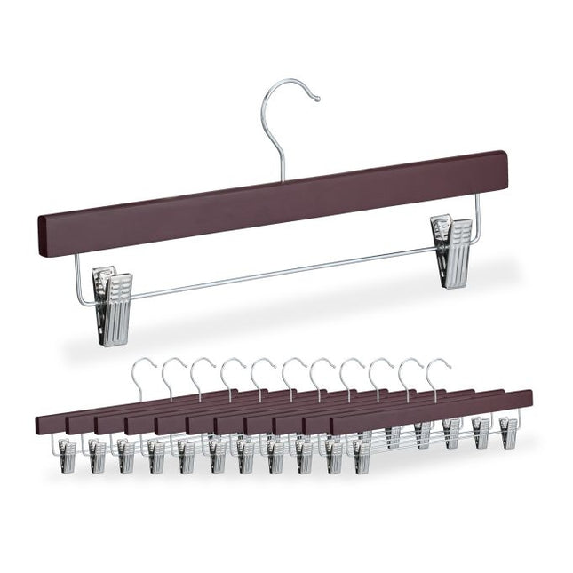 set van 12 houten hangers