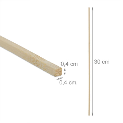sada 200 bambusových tyček 30 cm