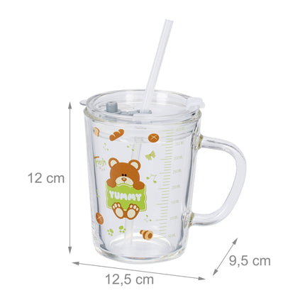 2er-Set Kindergläser mit Bärenmotiv