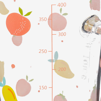 set of 2 children's glasses with fruit motifs