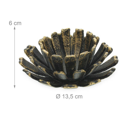 set of 2 flower-shaped tealight holders