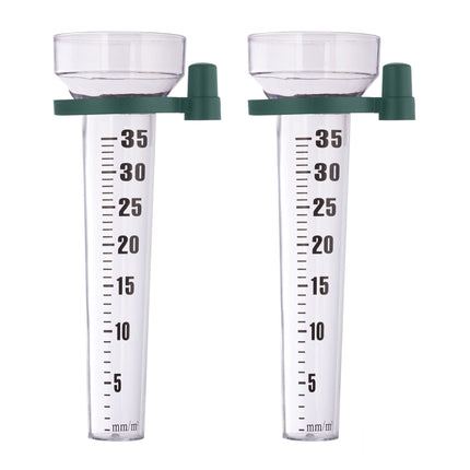 set of 2 rain gauges with holder