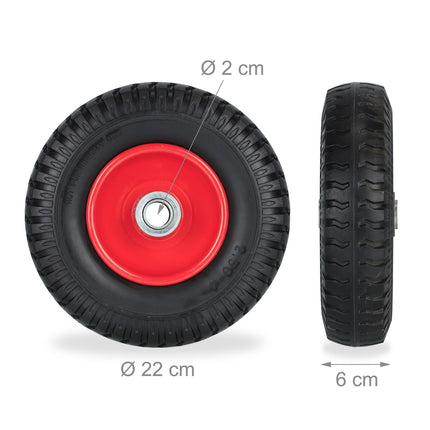 set of 2 wheelbarrow wheels 2.50-4