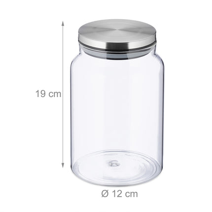 sada 3 dóz s víčkem, 1500 ml