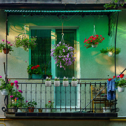 sada 4 držáků na květináče na balkon