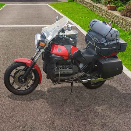 sada 4 zavazadlových sítí pro motocykly a jízdní kola