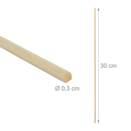 sada 500 bambusových tyček 30 cm