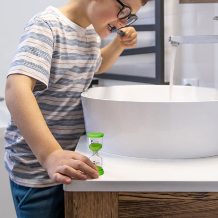 set of 6 hourglasses for children