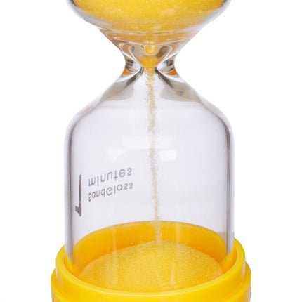 set of 6 hourglasses for children