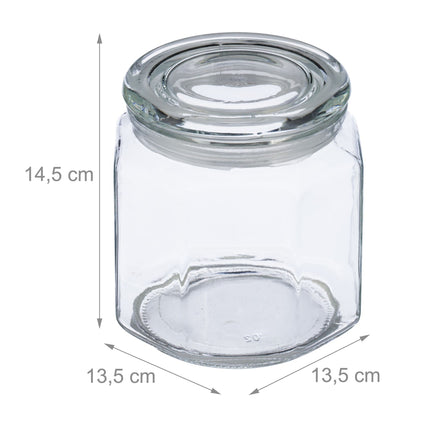 sada 6 dóz s víčky o objemu 1300 ml