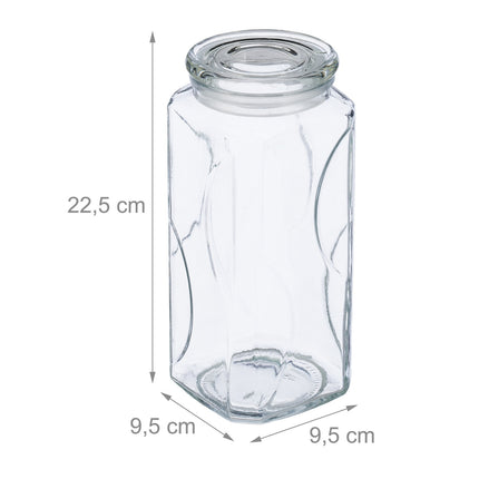 sada 6 dóz s víčky o objemu 1300 ml