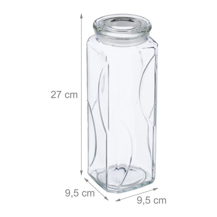sada 6 dóz s víčky o objemu 1650 ml