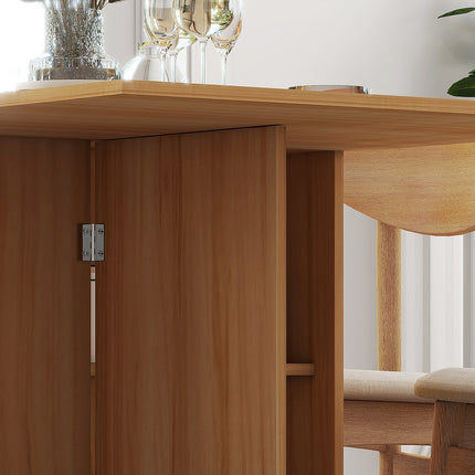 Malý skládací jídelní stůl, 140cm, úsporný, teak