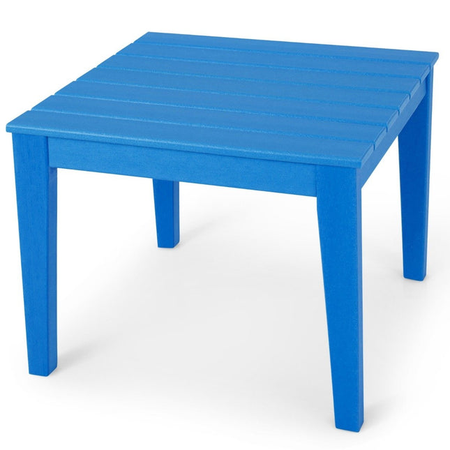 čtvercový dětský stůl odolný vůči povětrnostním vlivům odolný hrací stůl modrý 64,5 cm x 64,5 cm