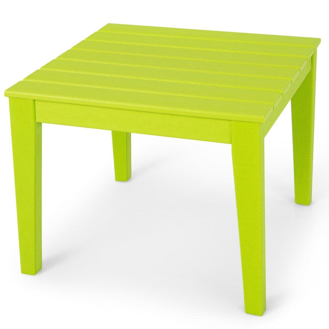 čtvercový dětský stůl odolný proti povětrnostním vlivům, trvanlivý hrací stůl zelený 64,5 cm x 64,5 cm