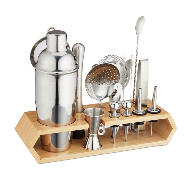 das 16-teilige Cocktail-Set mit Ständer